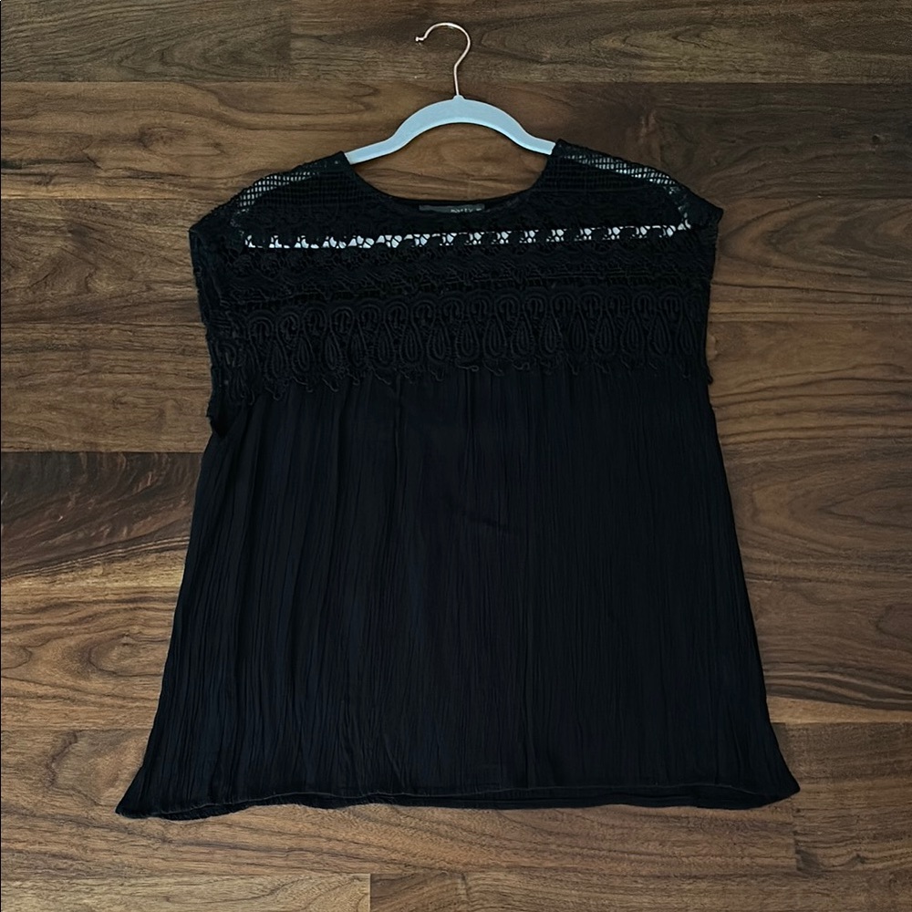 Matty M Black Crochet Top